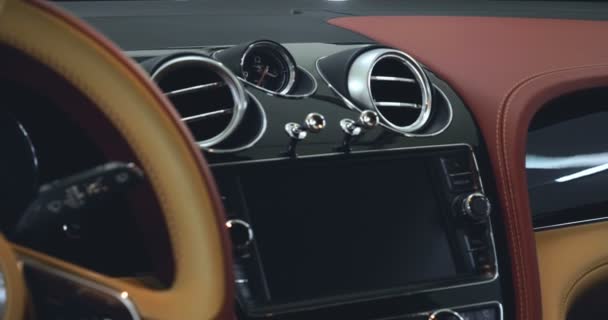 Noga Visad Olika Delar Bilens Interiör Koncept Från Bil Garage — Stockvideo