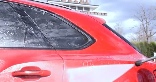 Trabalhadores Profissionais Verificar Carro Para Arranhões Após Uma Lavagem Carro — Vídeo de Stock