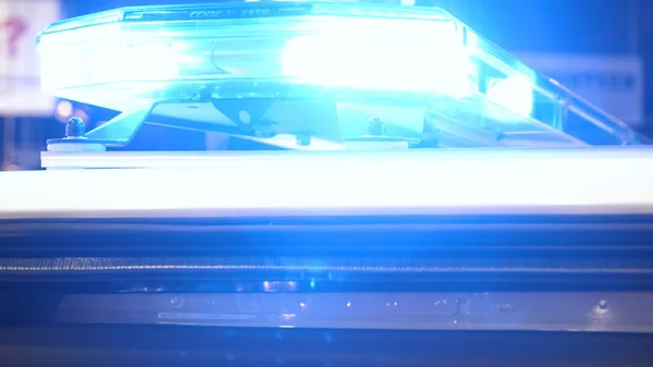 Budynku Policji Stacja Policja Transport Samochód Sprawdza Światła Sygnałowe Światła — Zdjęcie stockowe