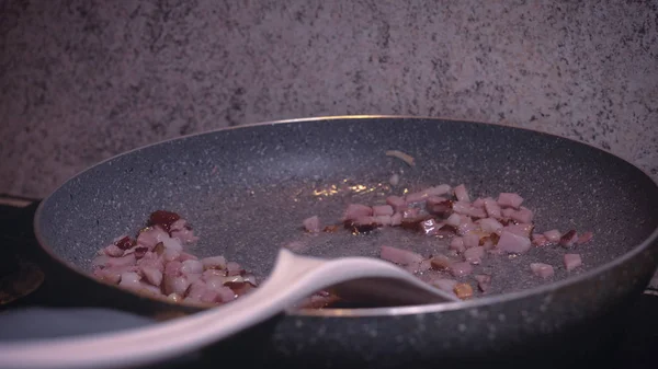 Gotowanie Makaronu Arbuza Wrzącej Wody Patelni Wysokiej Jakości Zdjęcie Kuchni — Zdjęcie stockowe