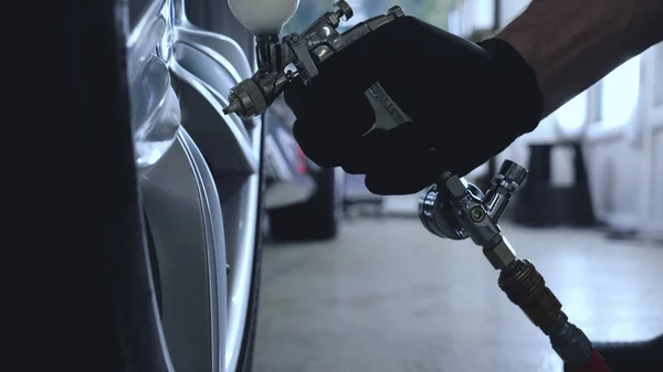 Profesyonel kaplama seramik tekerlekler ve lastik, boya için sprey tabanca, araba servisi, dükkan, yıkama.