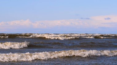 Rüzgarda profesyonel sörfçü okyanusa denizde rüzgar hazırlanıyor. Rüzgar sörfçüsü fırtınada dalgayı yakalar. Konsept: Spor, Yaşam Tarzı, Yönetim Kurulu, Dalgalar, Yavaş Hareket