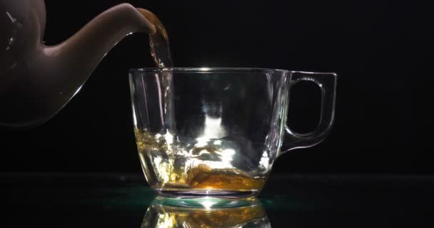 Processo Fabricação Chá Cerimônia Chá Uma Xícara Briar Fresco Humor — Vídeo de Stock