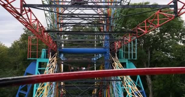 Wheel Sight Amusement Park — стоковое видео