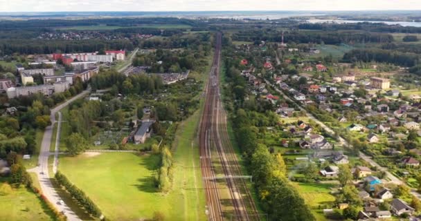 Aerial View Drone Shot Bridge Cars Bridge Road Image Transportation — Stock Video