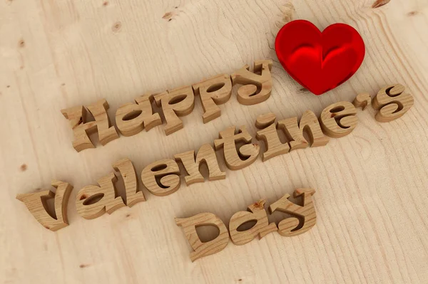 Original background for cards, invitations, greetings on Valentine\'s Day, February 14, the holiday of love. Letters and symbols made of wood