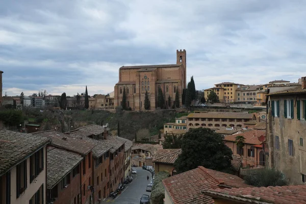 Siena Stadtlandschaft Italien — Stockfoto