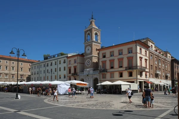 Rimini Praça Central Cidade Setembro 2017 Itália — Fotografia de Stock