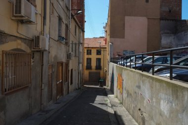 Bir sokak Perpignan şehir, Fransa ortasına Arap Mahallesi