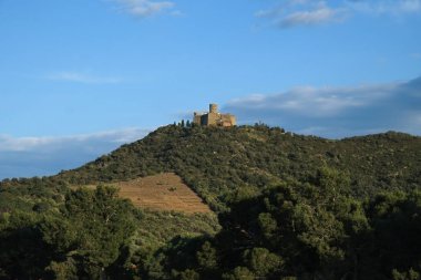 Collioure, Ortaçağ kale duvarları, Languedoc-Roussillon, Fransa