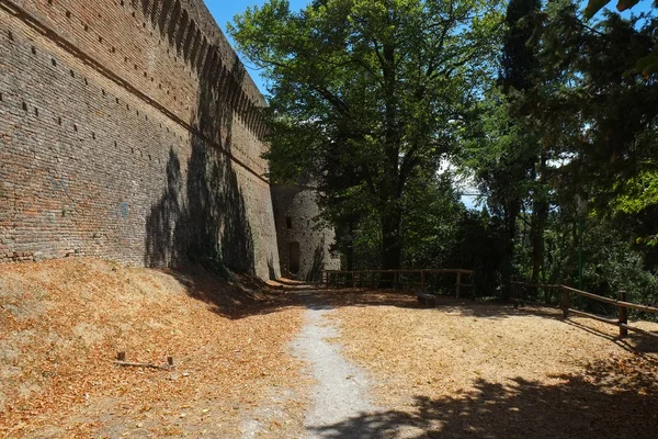 Ortaçağ Kale Duvarları Cesena Talya — Stok fotoğraf