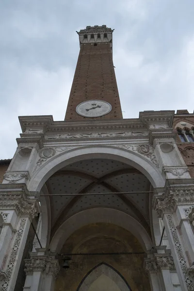 Piazza Del Campo Siena Italië — Stockfoto