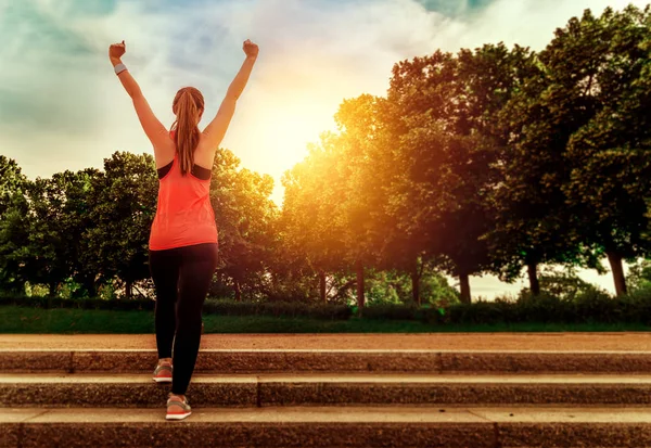 Victory jogger — Stock Photo, Image