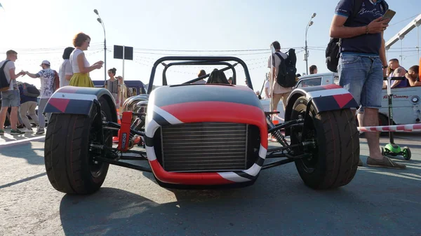 Vista Cercana Del Coche Carreras — Foto de Stock