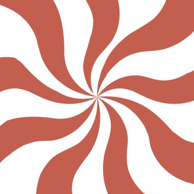 Sirk tarzında arka plan. Bükülmüş kağıt arka plan. Kırmızı ve beyaz çizgiler, girdap taklidi.