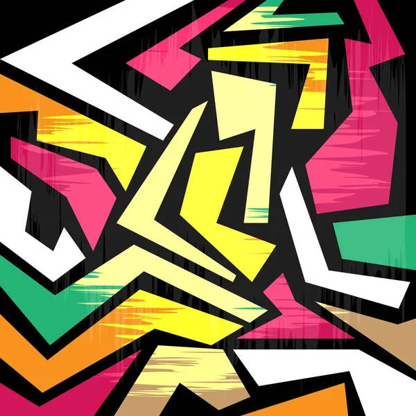 Graffiti Vectoriel Fond Coloré Fond Souterrain Élégant Graffitis Abstraits Lumineux — Image vectorielle