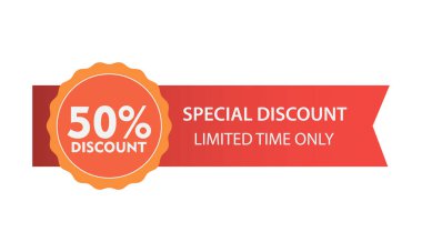 Kurdeleli kırmızı fiyat etiketi. Vektör ögesi, satış.