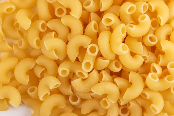 Italian Pipe Rigate Macaroni Pasta Raw Food Background Texture Close — Stock Photo, Image