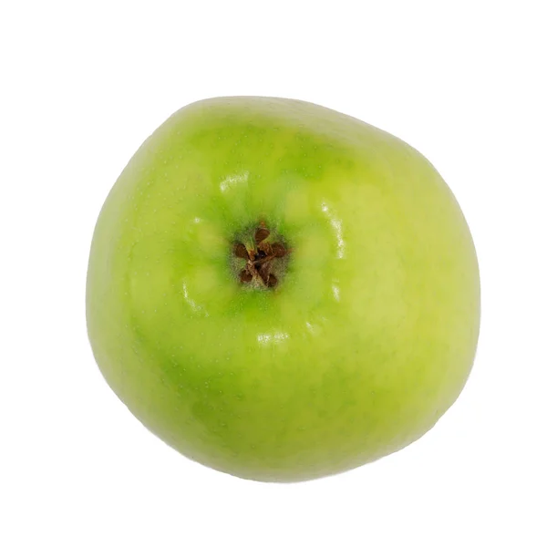 Zöld Apple Elszigetelt Fehér Háttér — Stock Fotó