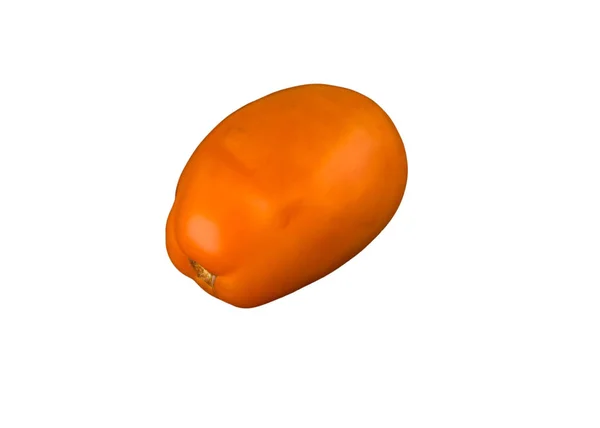 Orange Lång Tomater Vit Bakgrund — Stockfoto
