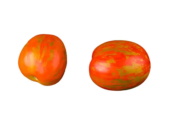 Zbieranina Pomidory Nietypowy Wzór Naturalnego Piękne Niezwykłe Pomidory Dwa Białym — Zdjęcie stockowe