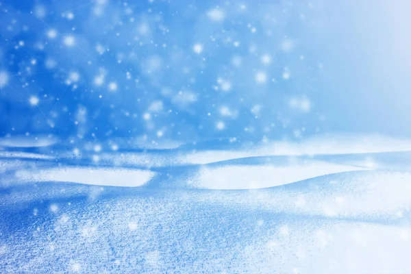 Winter Landschap Met Sneeuw Kerstmis Achtergrond Met Tak Van Zilverspar — Stockfoto