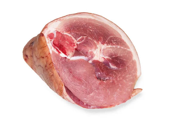 Ruwe varkensvlees been geïsoleerd op witte achtergrond — Stockfoto