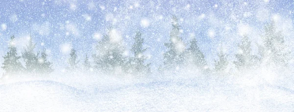 あなたの装飾のための無料のスペースで雪と霜の冬の背景。クリスマスの背景. — ストック写真