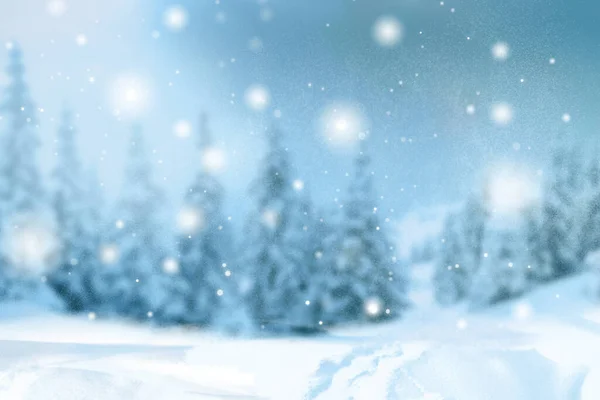 Winter Hintergrund Von Schnee Und Frost Mit Freiem Raum Für — Stockfoto