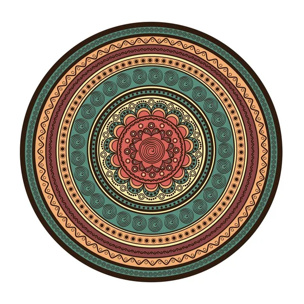 Mandala Oosterse Kleurrijke Patroon — Stockvector