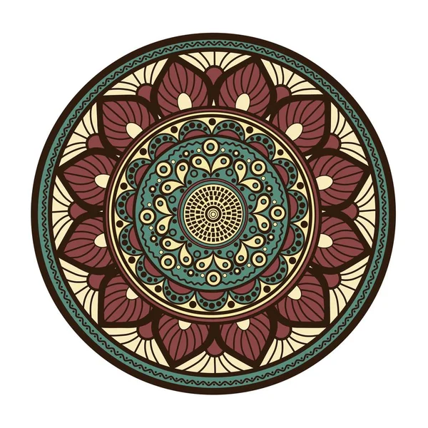 Mandala Oriental Colorful Pattern — Stock Vector