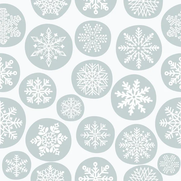 Patrón Sin Costura Navidad Con Copo Nieve — Vector de stock