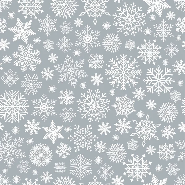 Modèle Sans Couture Noël Avec Flocon Neige Mignon — Image vectorielle