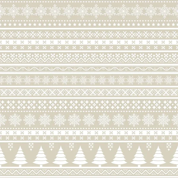 Patrón Ornamental Sin Costura Navidad — Vector de stock