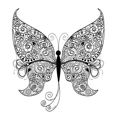 soyut kelebek kartı