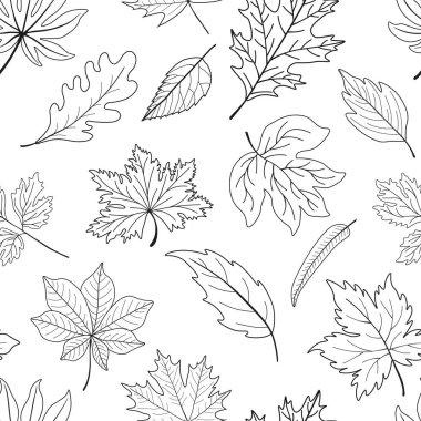 Yapraklı kusursuz sonbahar deseni