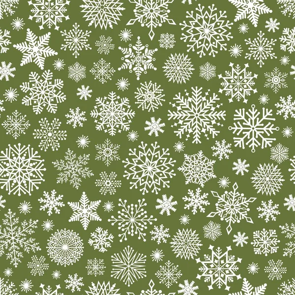 Patrón sin costuras de Navidad con copo de nieve lindo — Vector de stock