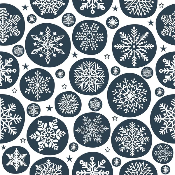 Christmas seamless pattern with snowflake — Stock Vector