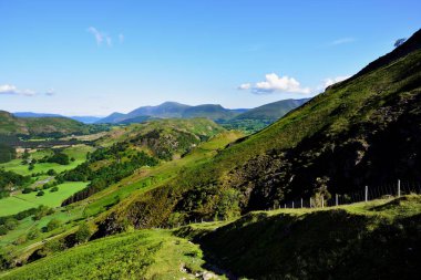 Skiddaw massif sopa Pass üzerinden