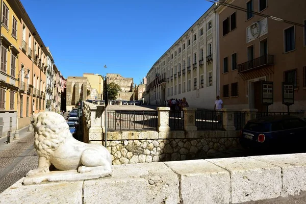 Cagliari Itálie Září 2017 Staré Náměstí Cagliari — Stock fotografie