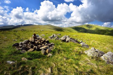 Hart yan Zirvesi beyaz taşlar ve Stybarrow için