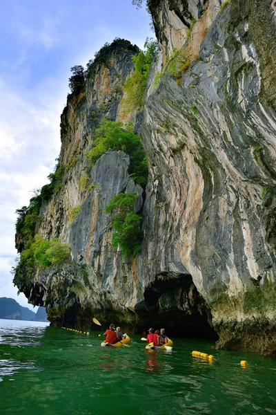 Khao Phing Kan Tailândia Janeiro 2017 Toursits Explorando James Bond — Fotografia de Stock