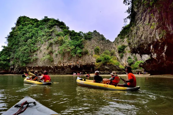 Khao Phing Kan Tailandia Enero 2017 Tours Explorando Isla James — Foto de Stock