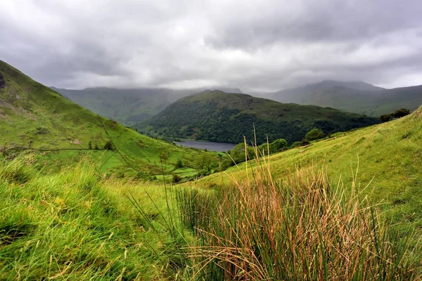 Regarder Vers Bas Brothers Water Tout Grimpant Brock Crag — Photo