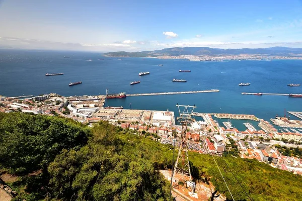 Gibralter Alongise Dönmeyi Bekliyor Tankerleri — Stok fotoğraf