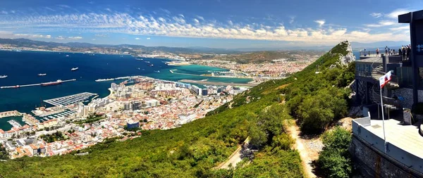 Vue Gibraltar Espagne Depuis Rocher — Photo