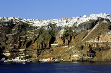 Fira, Santorini, Yunanistan eşek yolundan