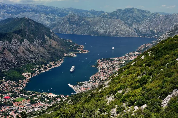 Crown Princess Norveç Star Kotor Montengero Temmuz Deniz Prenses Norveççe — Stok fotoğraf