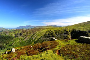 Skiddaw Borrowdale tepelerinde yukarıda