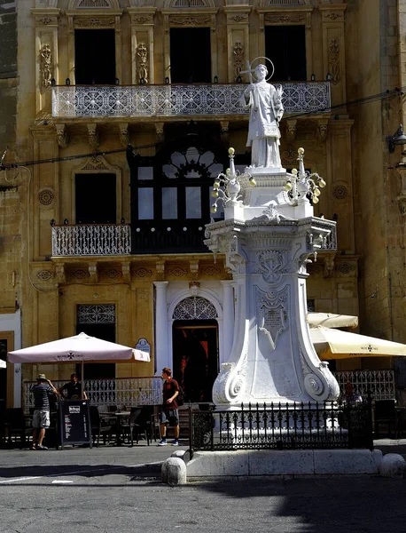 Birgu Malta 10E Oktober 2018 Witte Standbeeld Van Lawrence — Stockfoto